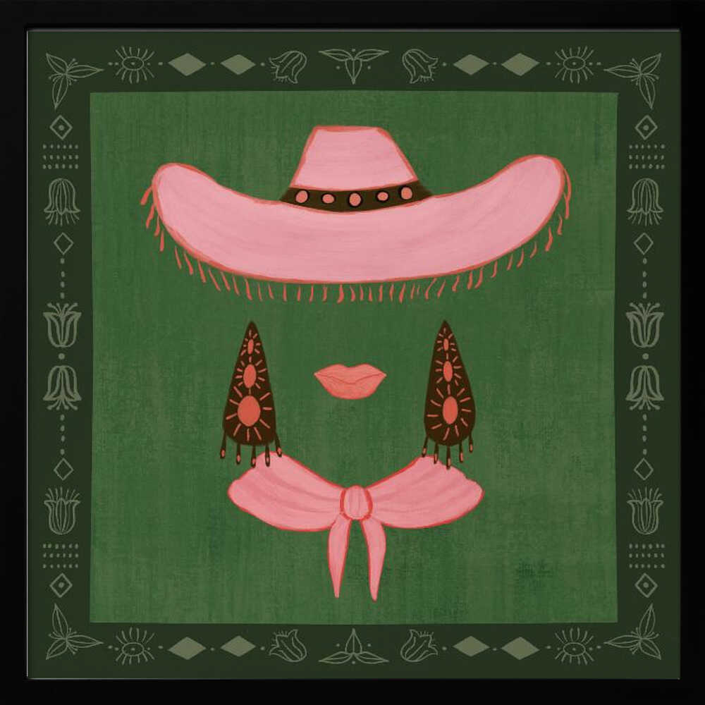 Pink Cowgirl Chic Art Print UK — Abstract Vibrant Wall Art — Living Room — Wall It All Prints