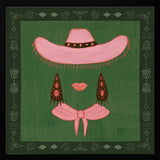 Pink Cowgirl Chic Art Print UK — Abstract Dark Wall Art — Living Room — Wall It All Prints
