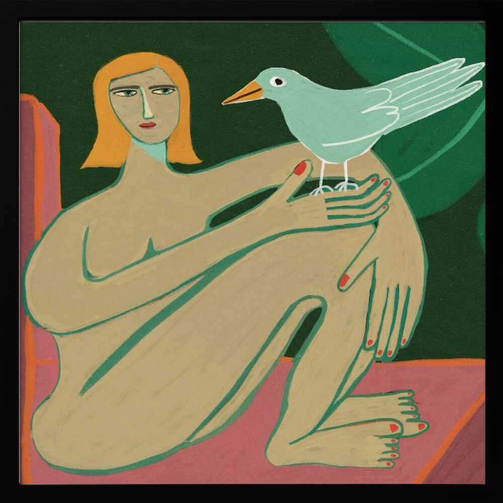 Serene Woman and Bird
