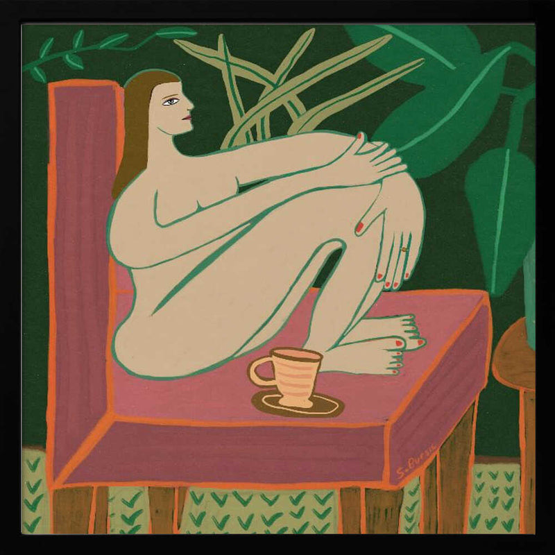 Relaxed Nude With Plants