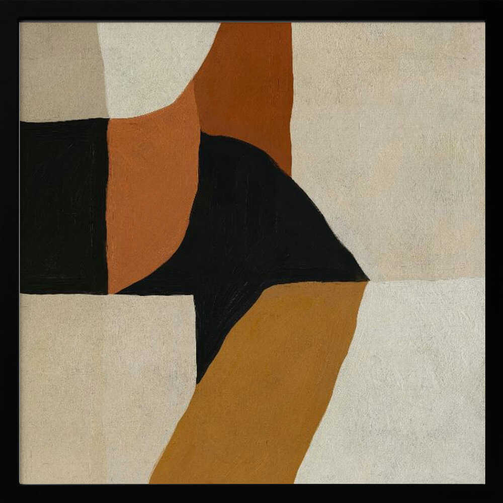 Warm Abstract Forms Art Print UK — Abstract Vibrant Wall Art — Office — Wall It All Prints