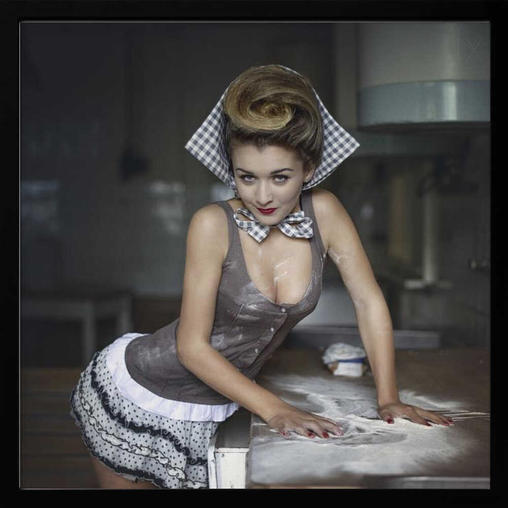 Charming Retro Baker Art Print UK — Portrait Vibrant Wall Art — Kitchen — Wall It All Prints