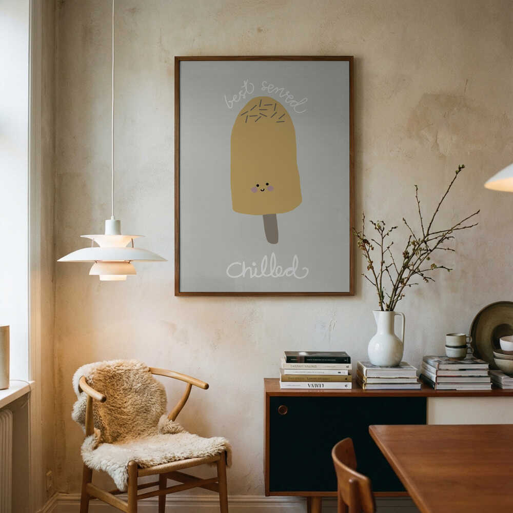 Best Served Chilled Popsicle Art Print UK — Abstract Vibrant Wall Art — Kitchen — Wall It All Prints