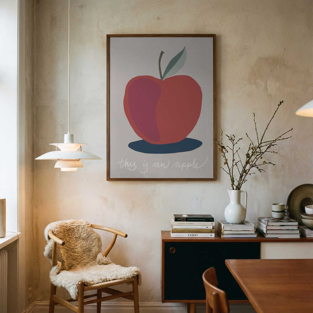This is an Apple Art Print UK — Abstract Vibrant Wall Art — Kitchen — Wall It All Prints