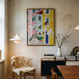 Vibrant European Street Art Print UK — Abstract Vibrant Wall Art — Living Room — Wall It All Prints