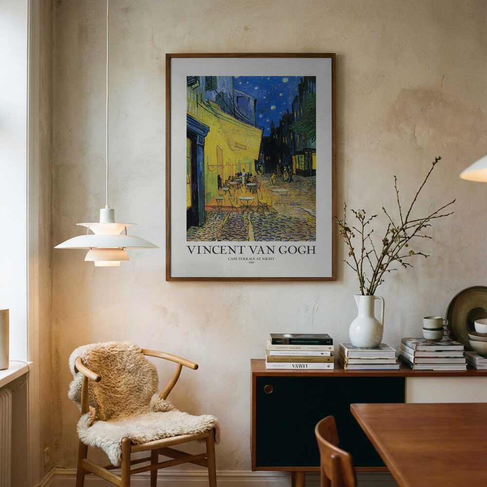 Café Terrace At Night Art Print UK — Impressionist Vibrant Wall Art — Living Room — Wall It All Prints