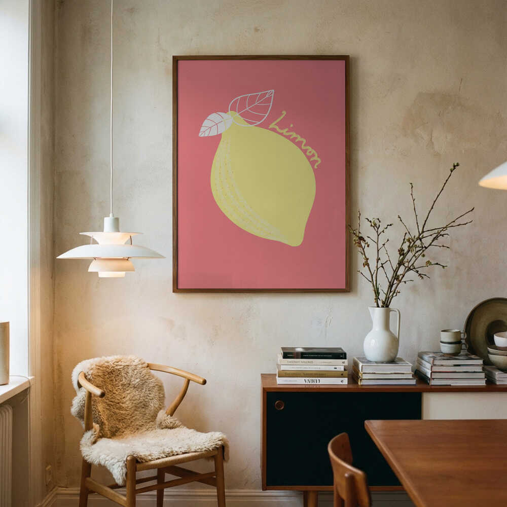 Lemon Delight Art Print UK — Abstract Vibrant Wall Art — Kitchen — Wall It All Prints