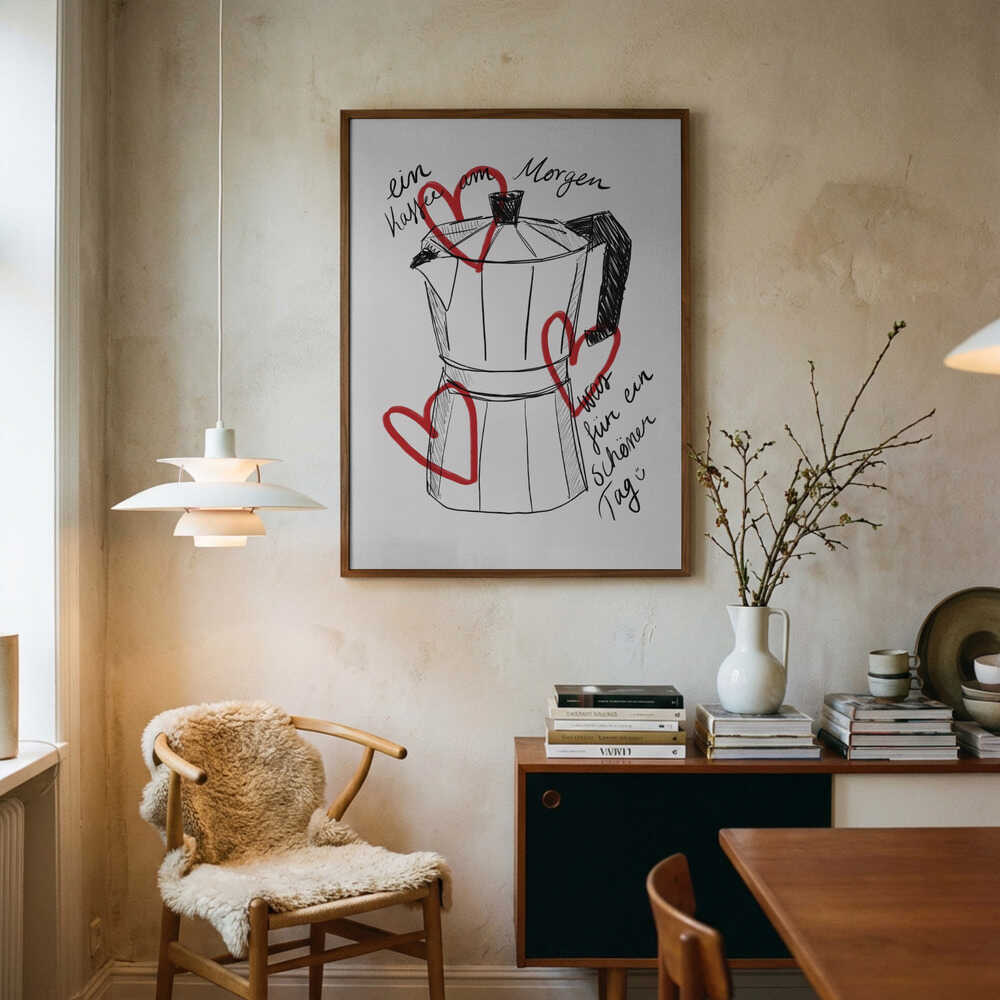 Morning Brew Art Print UK — Abstract Vibrant Wall Art — Kitchen — Wall It All Prints