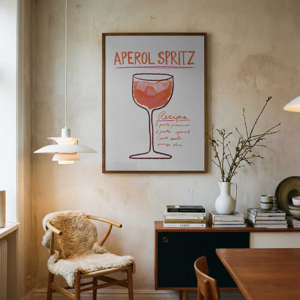 Spritz Recipe Delight Art Print UK — Abstract Vibrant Wall Art — Kitchen — Wall It All Prints