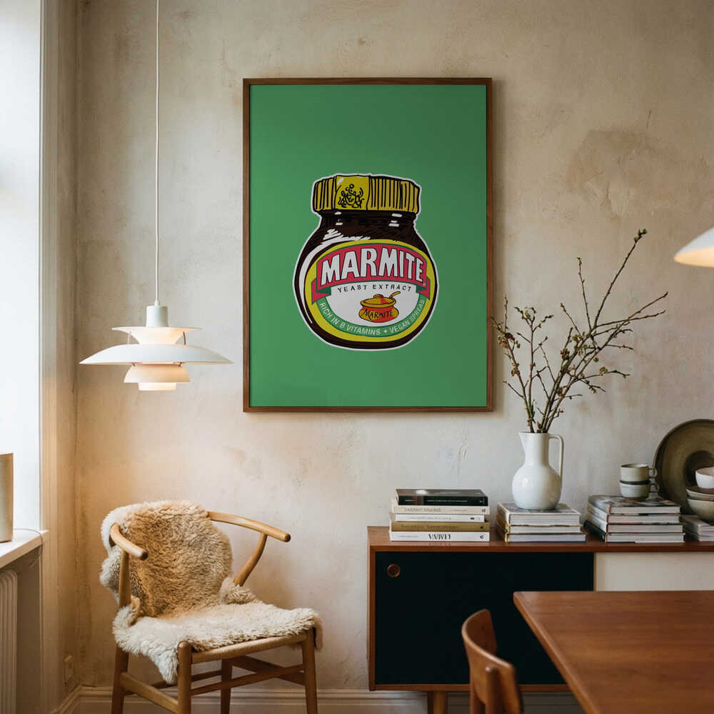 Green Graphic Spread Jar Art Print UK — Food Vibrant Wall Art — Kitchen — Wall It All Prints