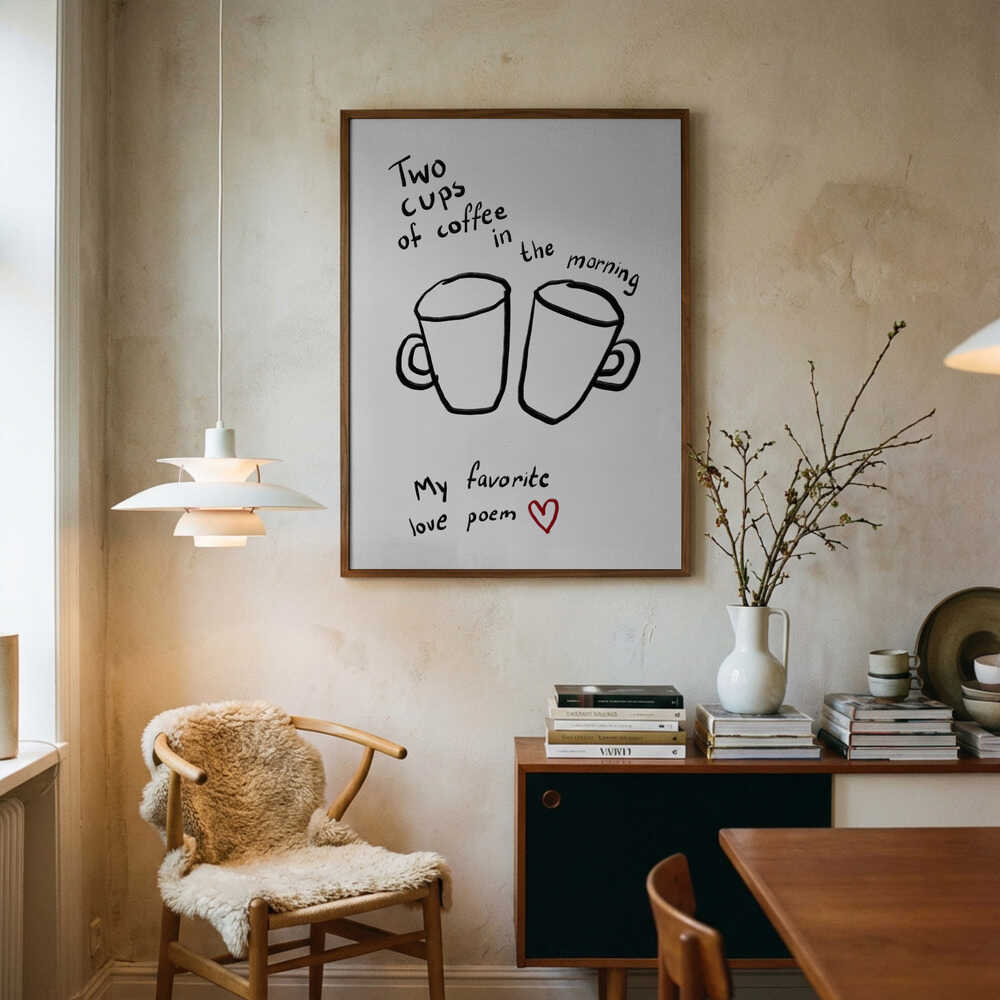 Morning Love Brew Art Print UK — Abstract Vibrant Wall Art — Kitchen — Wall It All Prints