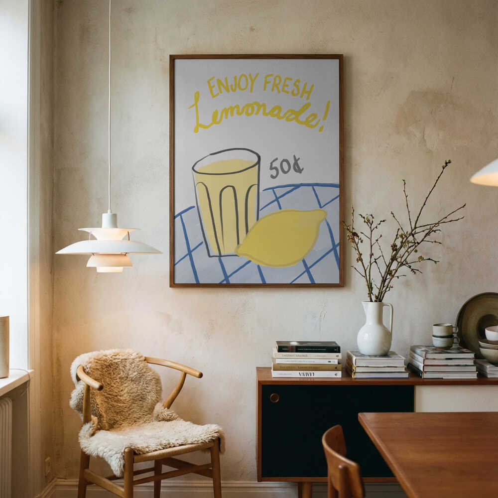 Refreshing Sip Deal Art Print UK — Abstract Vibrant Wall Art — Kitchen — Wall It All Prints