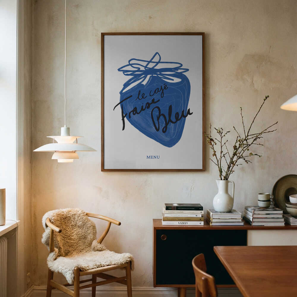 Blueberry Delight Art Print UK — Abstract Vibrant Wall Art — Kitchen — Wall It All Prints