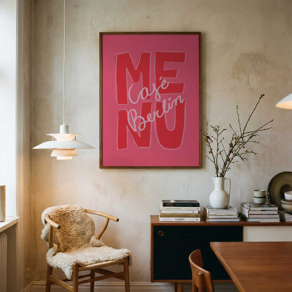 Café Berlin Vibes Art Print UK — Vintage Vibrant Wall Art — Living Room — Wall It All Prints