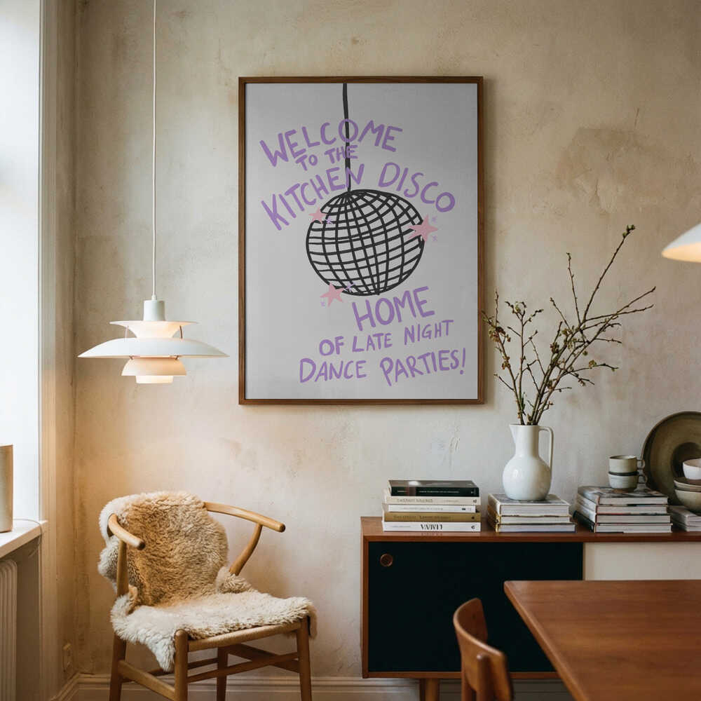 Kitchen Disco Vibes Art Print UK — Abstract Vibrant Wall Art — Kitchen — Wall It All Prints