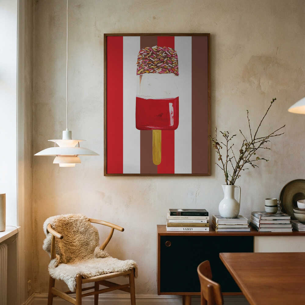 Layered Popsicle With Sprinkles Art Print UK — Food Vibrant Wall Art — Kitchen — Wall It All Prints