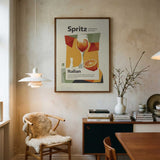 Italian Spritz Cocktail Art Print UK — Food Vibrant Wall Art — Kitchen — Wall It All Prints