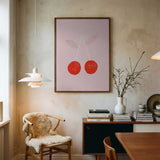 Sweet Red Cherries Art Print UK — Food Vibrant Wall Art — Kitchen — Wall It All Prints