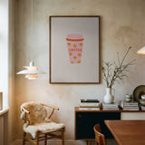 Happy Pink Coffee Cup