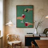 Cheers Girls Art Print UK — Abstract Fresh Wall Art — Kitchen — Wall It All Prints