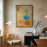 Summer Day Vibes Art Print UK — Botanical Vibrant Wall Art — Kitchen — Wall It All Prints