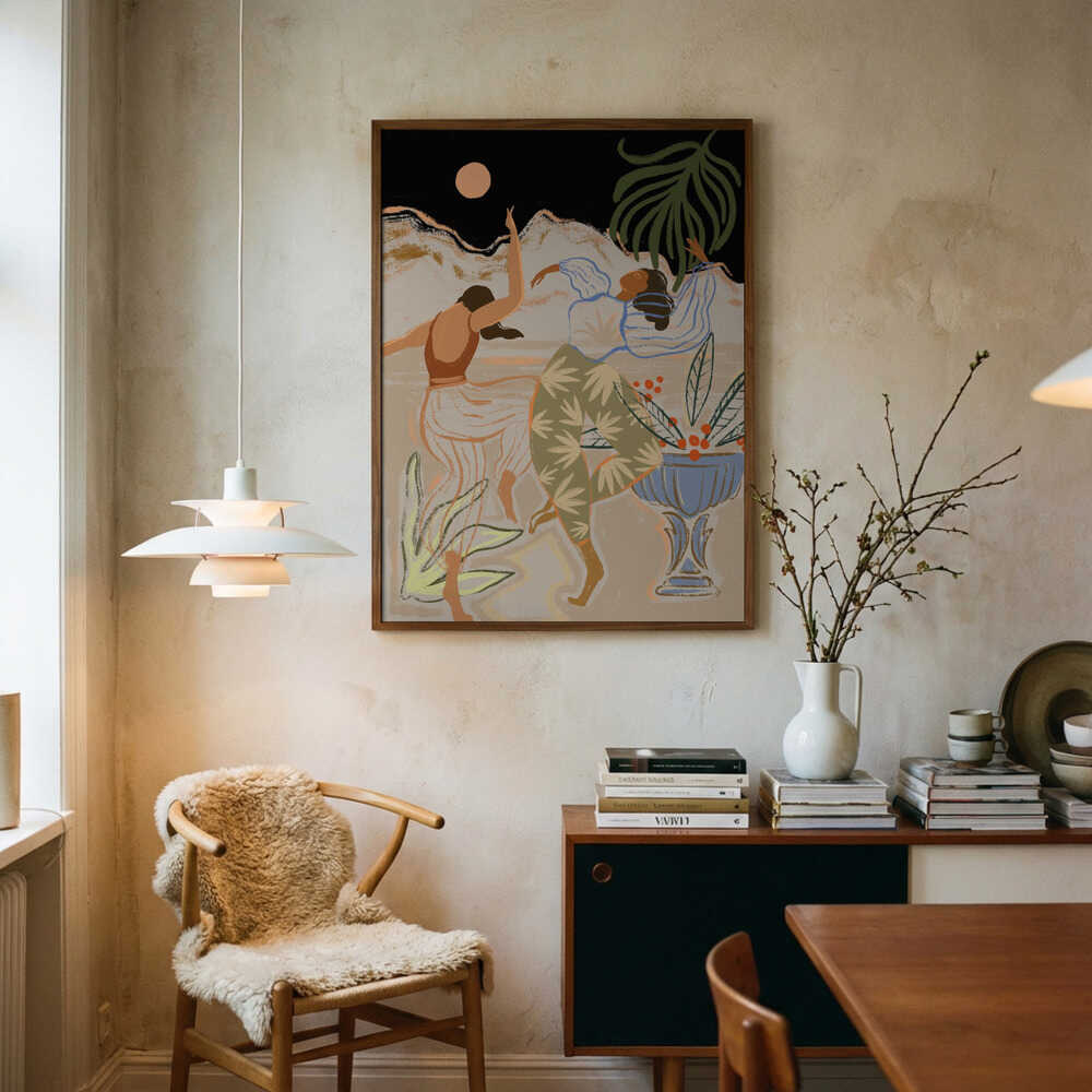 Moonlightdance Art Print UK — Botanical Vibrant Wall Art — Living Room — Wall It All Prints