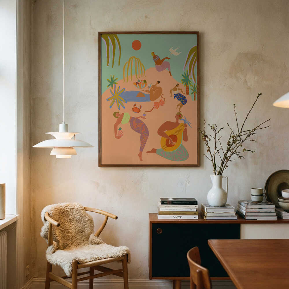 Vacation Art Print UK — Landscape Vibrant Wall Art — Kitchen — Wall It All Prints