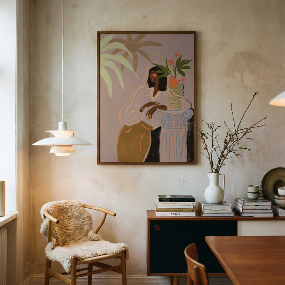 Waiting Art Print UK — Botanical Vibrant Wall Art — Living Room — Wall It All Prints
