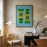 Classic Finnish Mustard Tubes Art Print UK — Food Vibrant Wall Art — Kitchen — Wall It All Prints