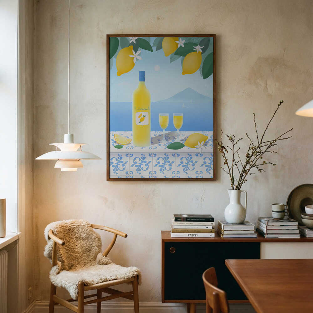 Limoncello Art Print UK — Botanical Vibrant Wall Art — Kitchen — Wall It All Prints