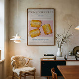 French Chocolate Pastries Art Print UK — Vintage Vibrant Wall Art — Kitchen — Wall It All Prints