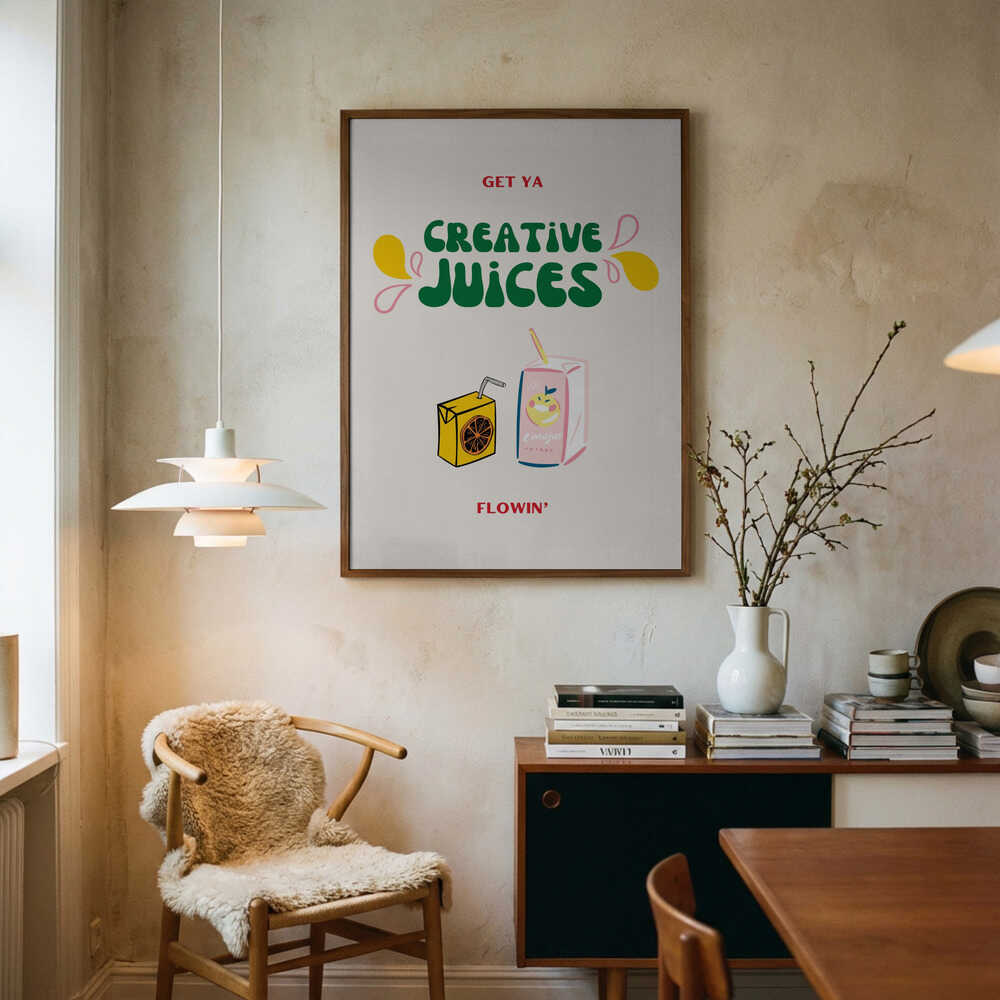 Creative Juices Flowing Art Print UK — Abstract Vibrant Wall Art — Kitchen — Wall It All Prints