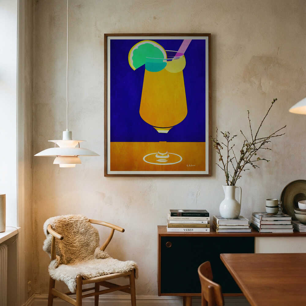 Vibrant Summer Cocktail Art Print UK — Food Vibrant Wall Art — Kitchen — Wall It All Prints
