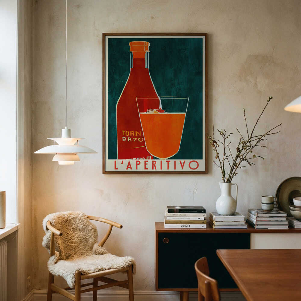 Vintage Italian Aperitivo Art Print UK — Food Vibrant Wall Art — Kitchen — Wall It All Prints