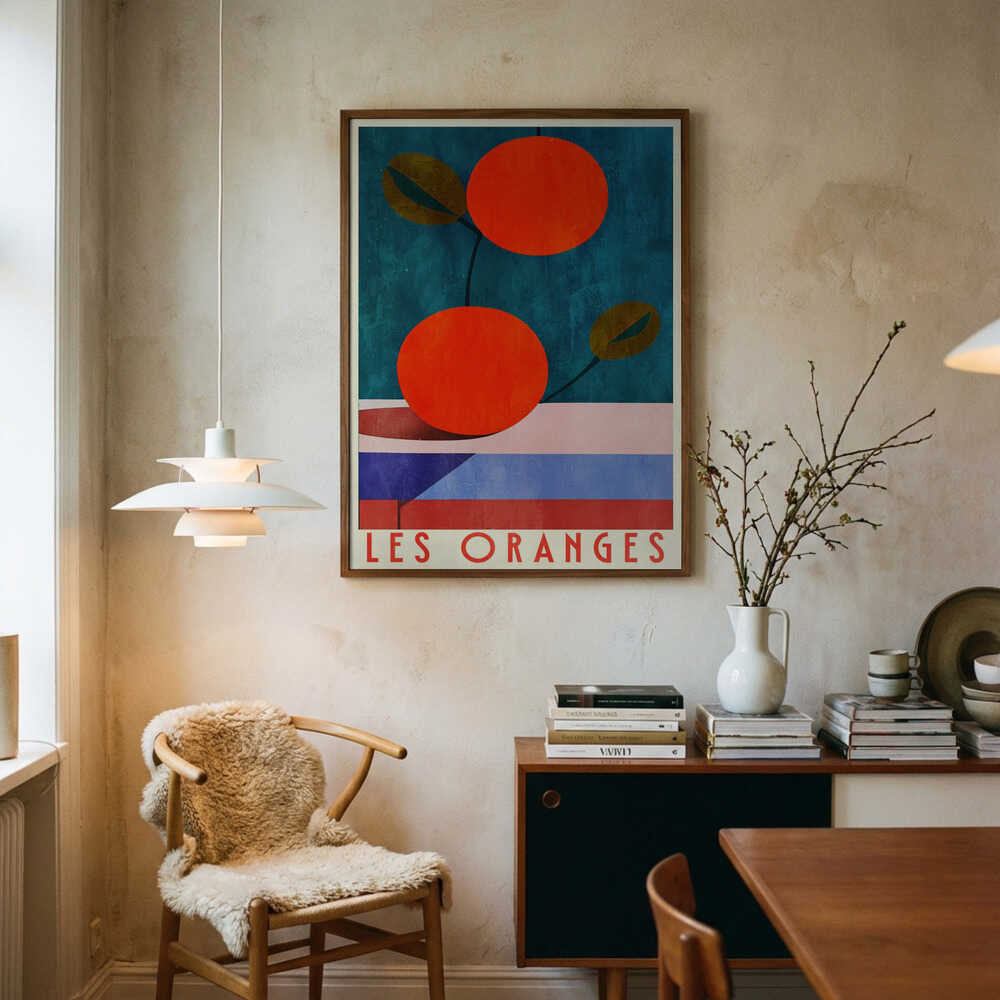 Vibrant Orange Still Life Art Print UK — Food Vibrant Wall Art — Kitchen — Wall It All Prints