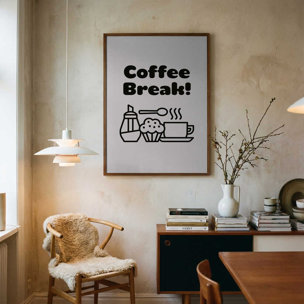 Coffee Break Sweet Treat Art Print UK — Abstract Vibrant Wall Art — Kitchen — Wall It All Prints