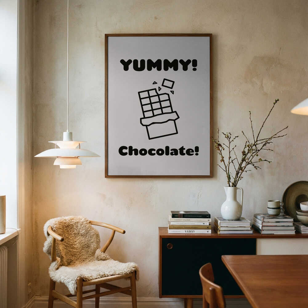 Yummy Chocolate Bar Art Print UK — Abstract Vibrant Wall Art — Kitchen — Wall It All Prints