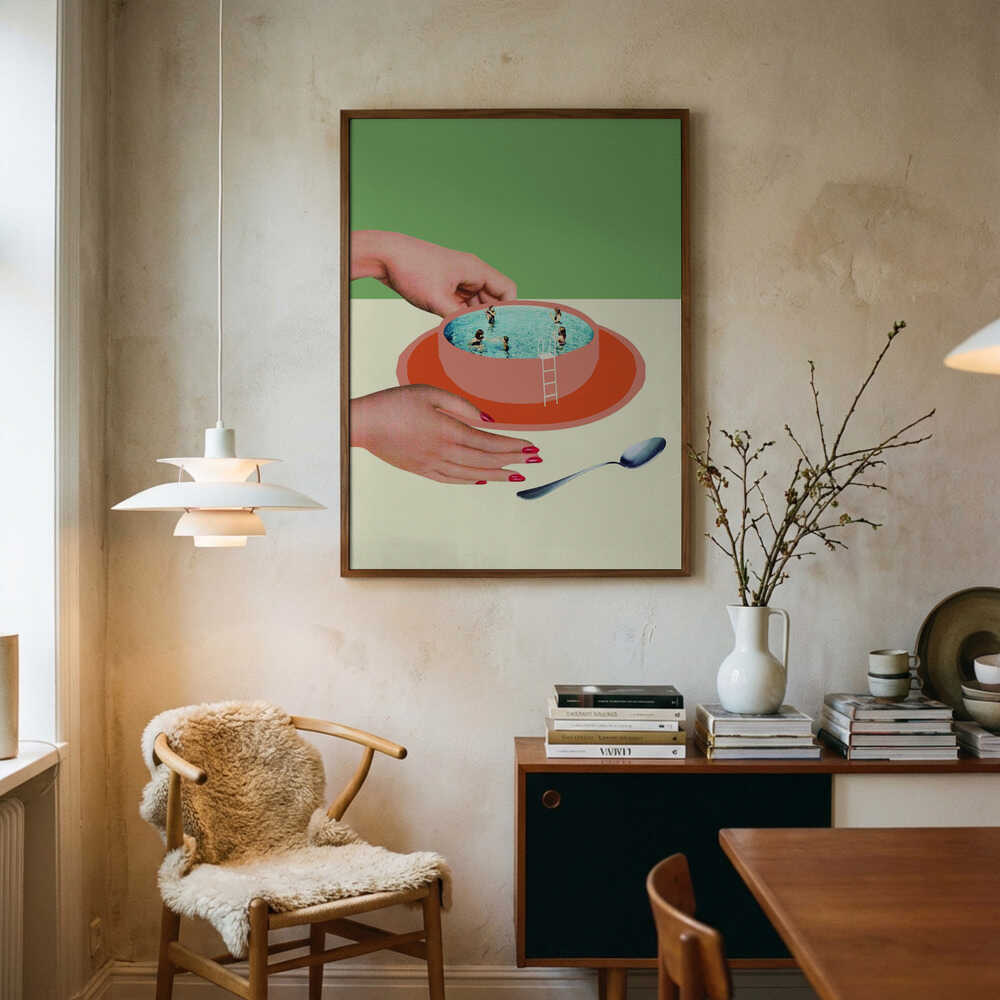 Surreal Pool in a Bowl Art Print UK — Food Fresh Wall Art — Kitchen — Wall It All Prints