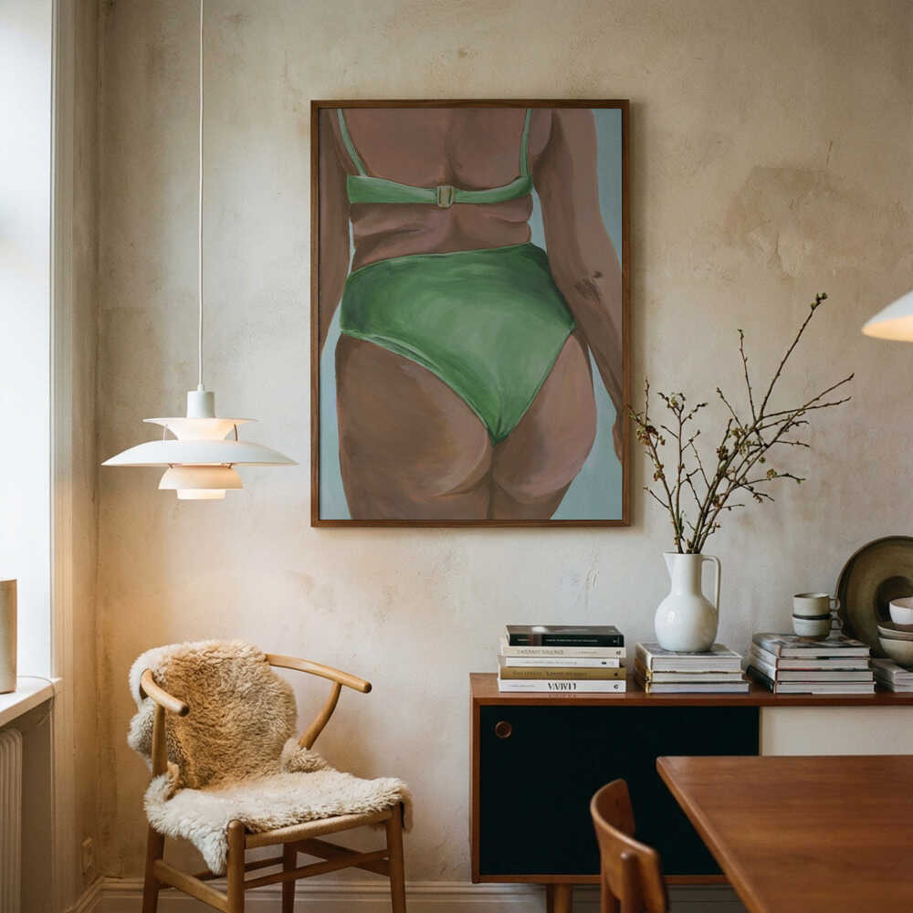 Confident In Green Art Print UK — Animal Fresh Wall Art — Living Room — Wall It All Prints
