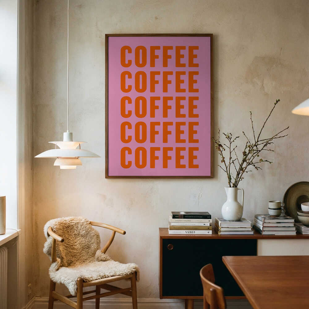 Buzz for Coffee Art Print UK — Abstract Vibrant Wall Art — Kitchen — Wall It All Prints