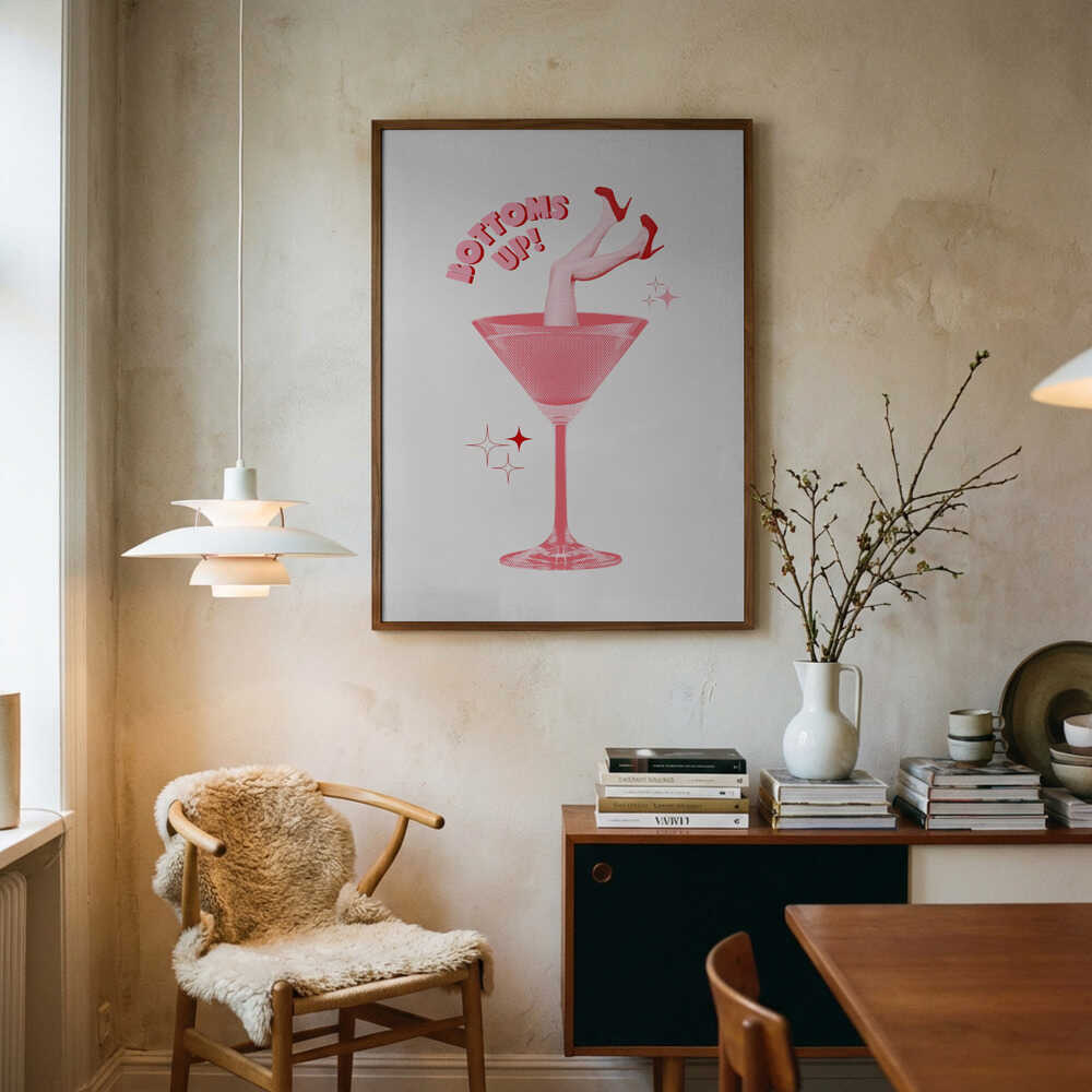 Martini Mischief Art Print UK — Abstract Vibrant Wall Art — Kitchen — Wall It All Prints