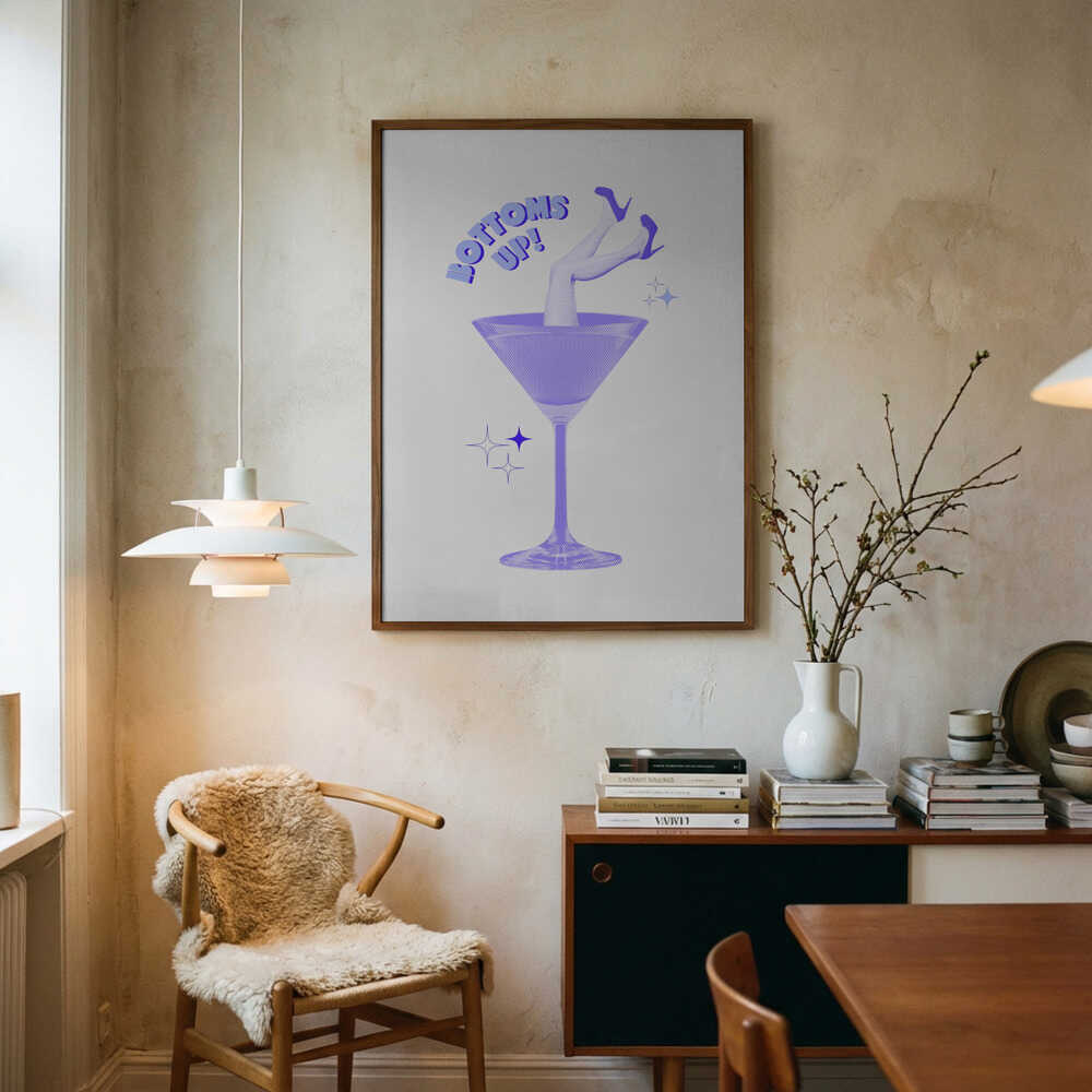 Cocktail Glam Dive Art Print UK — Abstract Vibrant Wall Art — Kitchen — Wall It All Prints