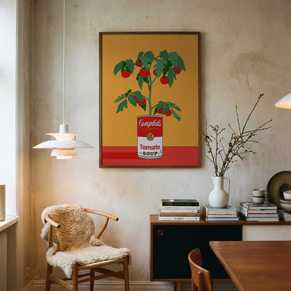 Vibrant Tomato Plant Art Print UK — Botanical Fresh Wall Art — Kitchen — Wall It All Prints