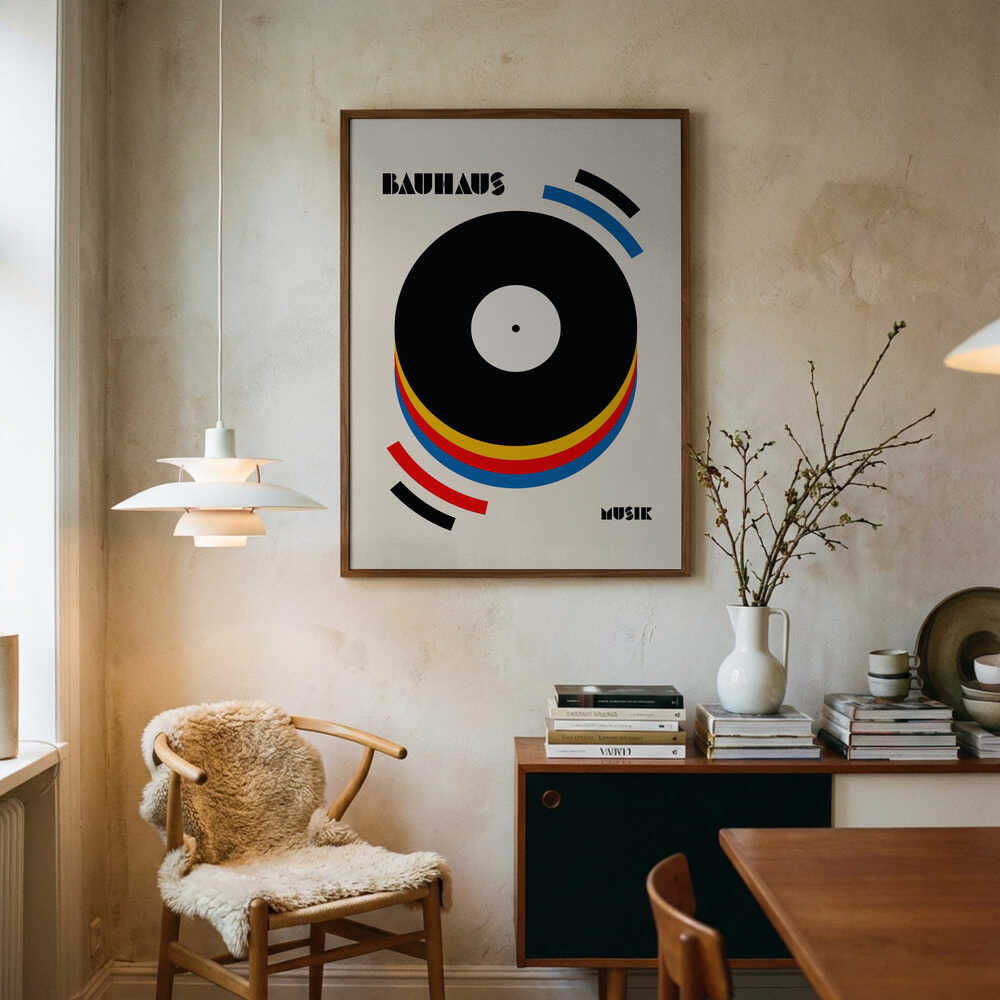 Abstract Music Vinyl Art Print UK — Abstract Vibrant Wall Art — Living Room — Wall It All Prints