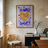 Always Sunday Doodles Art Print UK — Botanical Fresh Wall Art — Kitchen — Wall It All Prints