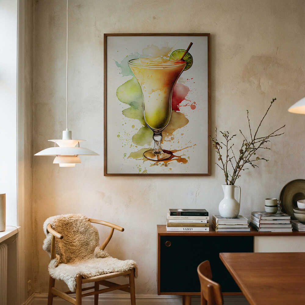 Drinks cocktail Art Print UK — Abstract Vibrant Wall Art — Kitchen — Wall It All Prints