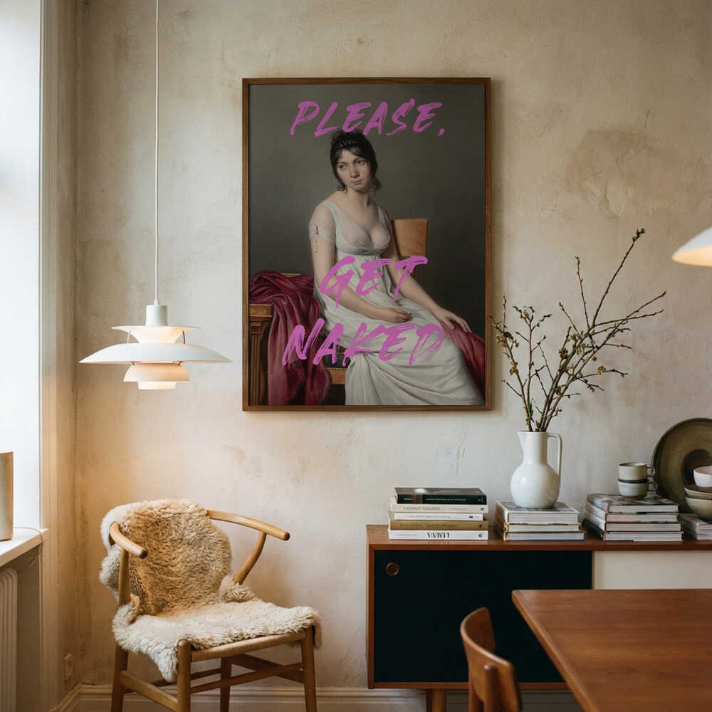 Sassy Classical Portrait Art Print UK — Abstract Vibrant Wall Art — Bathroom — Wall It All Prints