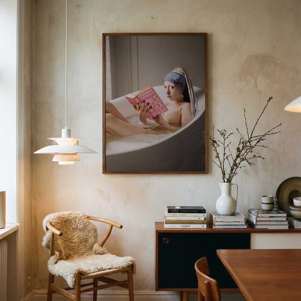 Chillin Time Art Print UK — Portrait Vibrant Wall Art — Bathroom — Wall It All Prints