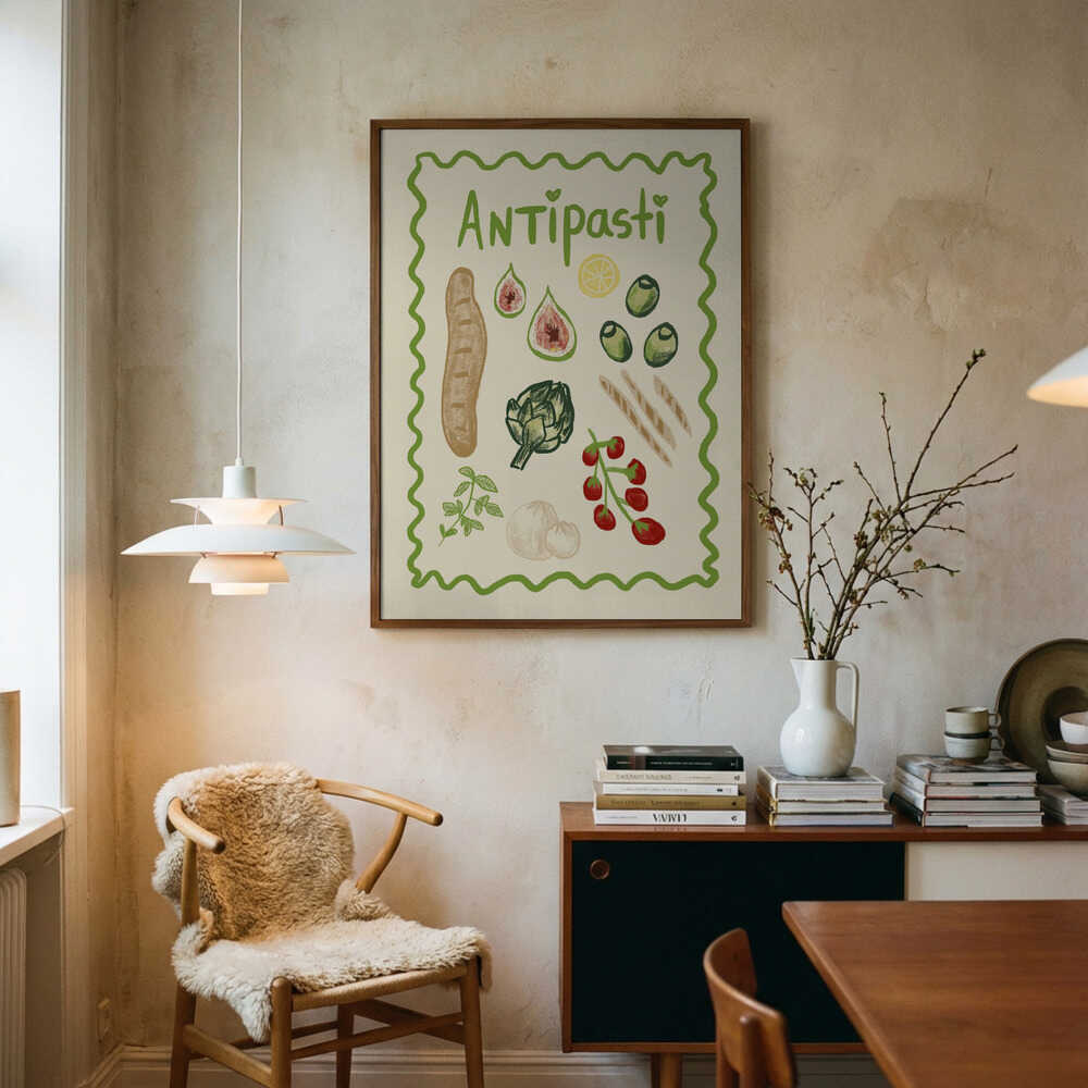 Fresh Italian Antipasti Art Print UK — Abstract Fresh Wall Art — Living Room — Wall It All Prints