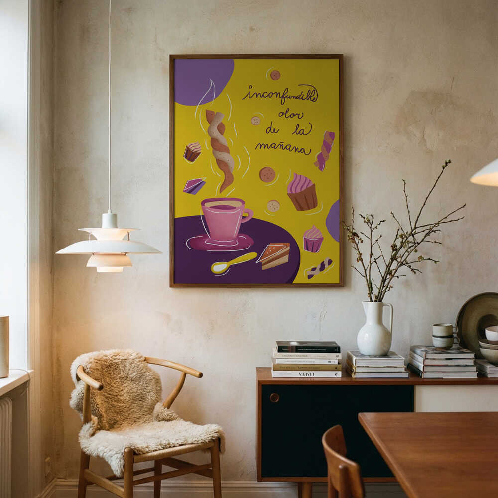 Sweet Morning Coffee Art Print UK — Abstract Vibrant Wall Art — Kitchen — Wall It All Prints
